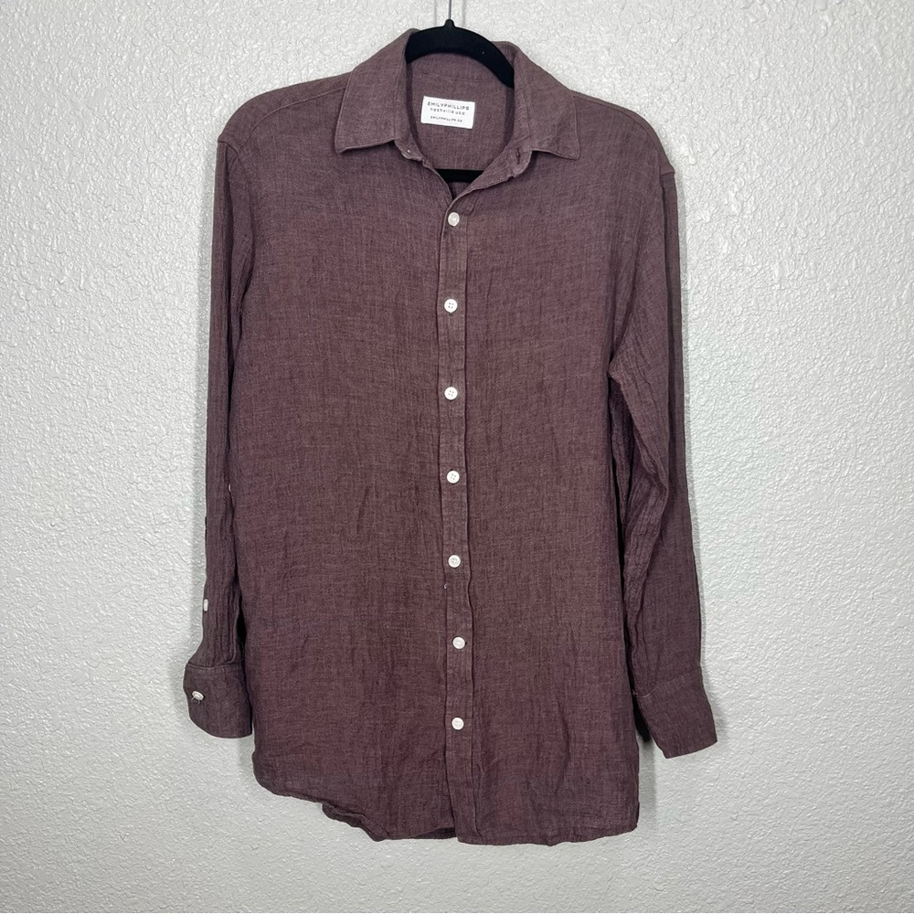 Emily Phillips Nashville Linen button down shirt